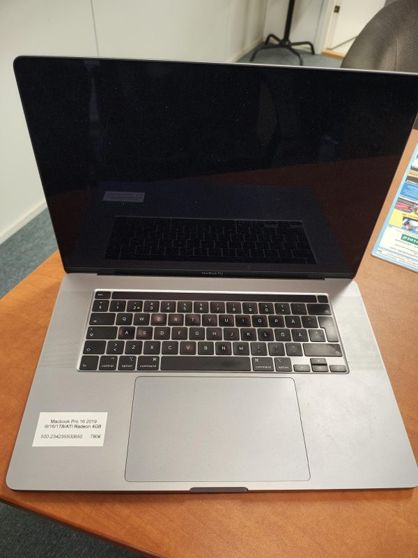 MACBOOK PRO 16 2019 INTEL I9/16GB/1TB SSD/ATI RADEON PRO 5300 4GB NÄYTÖNOHJAIN/16" RETINA 3072x1920